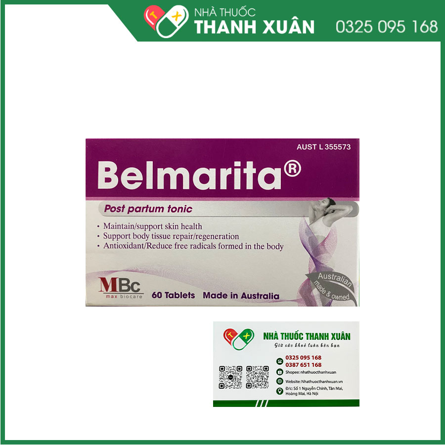 Belmarita giúp  hỗ trợ sức khỏe sau sinh, tăng cường đề kháng, nhanh lành vết thương và chống oxy hoá